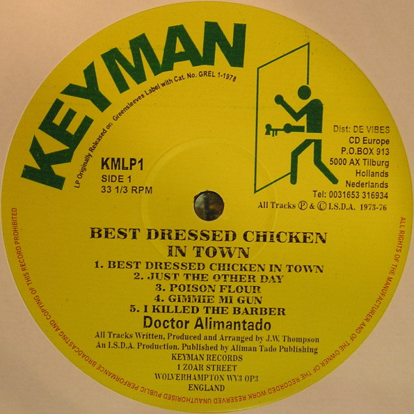 Dr. Alimantado - Best Dressed Chicken In Town | Keyman Records (KMLP 1) - 2 Dr. Alimantado - Best Dressed Chicken In Town | Keyman Records (KMLP 1) - 2