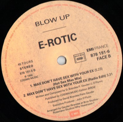 E-Rotic - Max Don't Have Sex With Your Ex | EMI (878 191-6) - 3