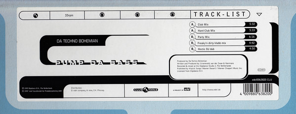 Da Techno Bohemian - Pump Da Bass | Club Tools (edel 0063820 CLU) - 4