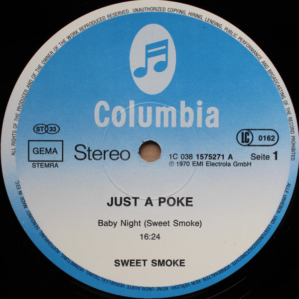 Sweet Smoke - Just A Poke | Columbia (1C 038 1575271) - 3