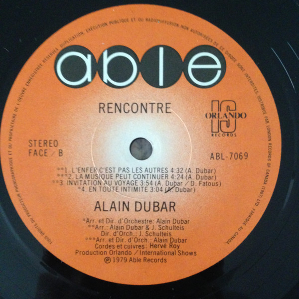 Alain Dubar - Rencontre | Able (ABL 7069) - 4