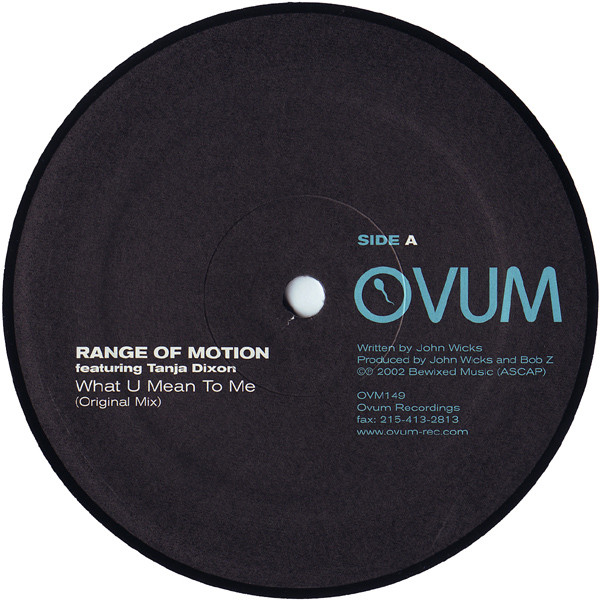 Range Of Motion Featuring Tanja Dixon - What U Mean To Me | Ovum Recordings (OVM149) - main Range Of Motion Featuring Tanja Dixon - What U Mean To Me | Ovum Recordings (OVM149) - main