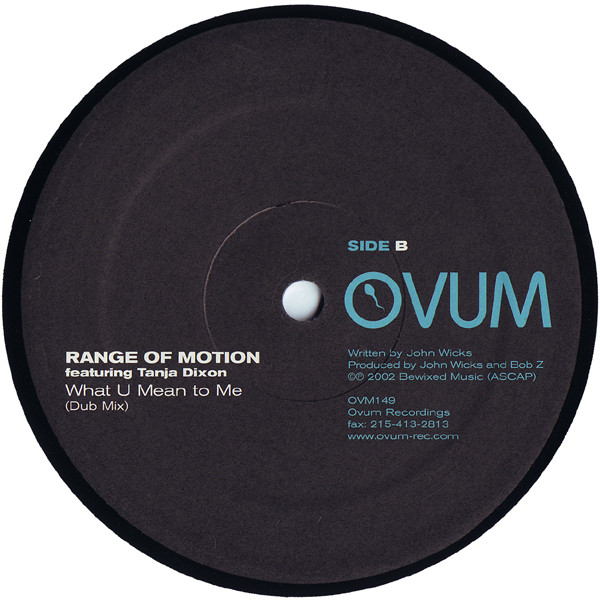 Range Of Motion Featuring Tanja Dixon - What U Mean To Me | Ovum Recordings (OVM149) - 2 Range Of Motion Featuring Tanja Dixon - What U Mean To Me | Ovum Recordings (OVM149) - 2