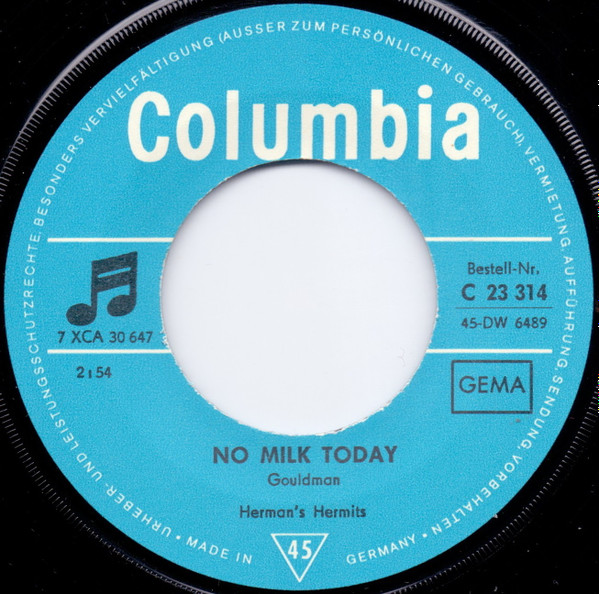 Herman's Hermits - No Milk Today | Columbia (C 23 314) - 3 Herman's Hermits - No Milk Today | Columbia (C 23 314) - 3