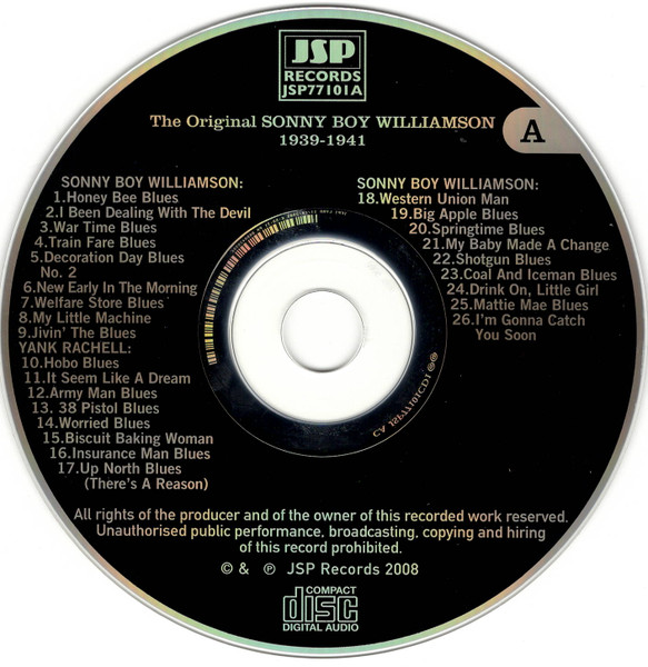 Sonny Boy Williamson - The Later Years 1939 - 1947 CD | JSP Records (JSP77101) - 4