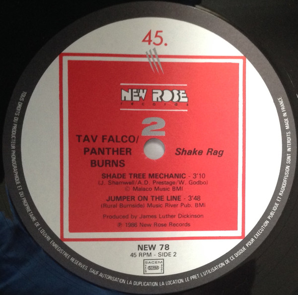 Tav Falco's Panther Burns - Shake Rag E.P. | New Rose Records (NEW 78) - 4