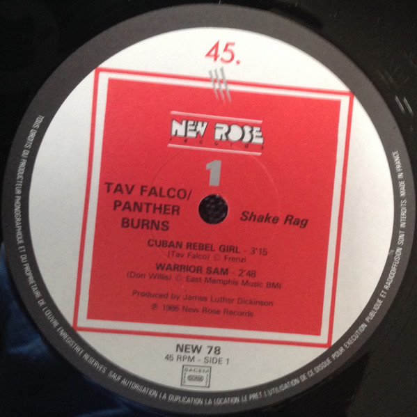 Tav Falco's Panther Burns - Shake Rag E.P. | New Rose Records (NEW 78) - 3