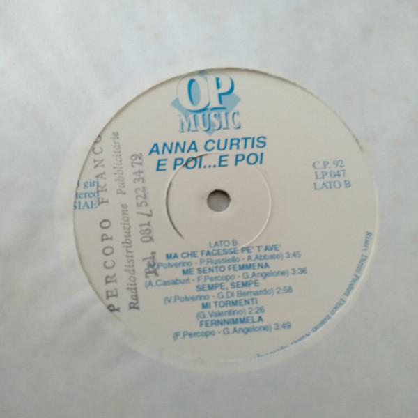Anna Curtis - E Poi...E Poi... | OP MUSIC (LP 047) - 3 Anna Curtis - E Poi...E Poi... | OP MUSIC (LP 047) - 3