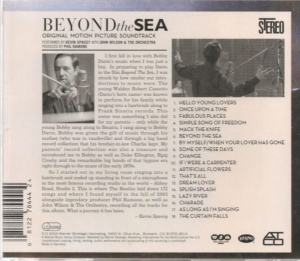 Kevin Spacey With John Wilson And The John Wilson Orchestra - Beyond The Sea - Original Motion Picture Soundtrack | Rhino Records (8122-78444-2) - main