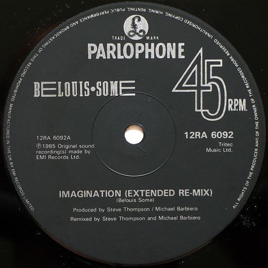 Belouis Some - Imagination (Extended Remix) | Parlophone (12RA 6092) - 3