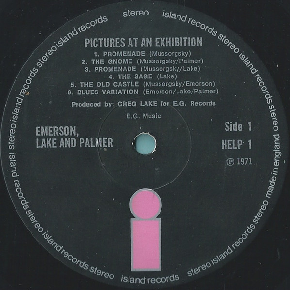 Emerson, Lake & Palmer - Pictures At An Exhibition | Island Records (HELP 1) - 4 Emerson, Lake & Palmer - Pictures At An Exhibition | Island Records (HELP 1) - 4