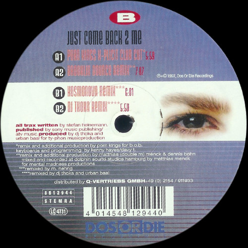 Hypertrophy - Just Come Back 2 Me (Remixes) | Dos Or Die Recordings (DOS 058) - 2