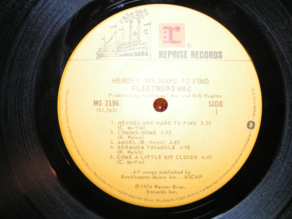 Fleetwood Mac - Heroes Are Hard To Find | Reprise Records (K 54026) - 2 Fleetwood Mac - Heroes Are Hard To Find | Reprise Records (K 54026) - 2