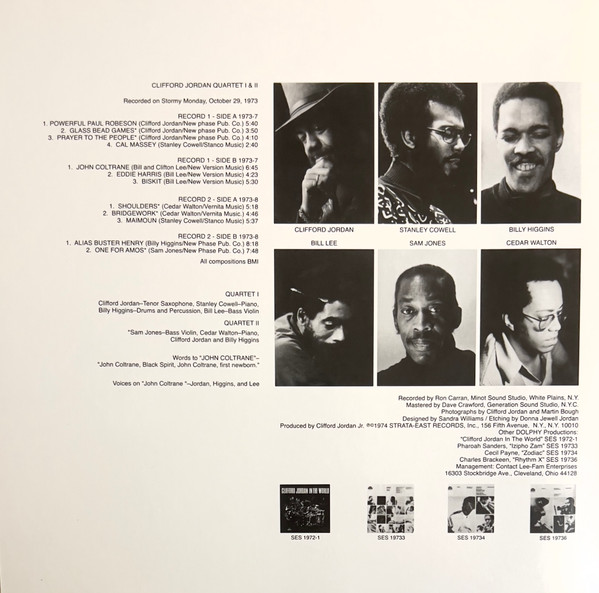 Clifford Jordan Quartet - Glass Bead Games | Strata-East (SES-19737/8) - 3