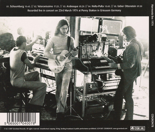 Harmonia - Live 1974 | Grönland Records (CDGRON78) - 2