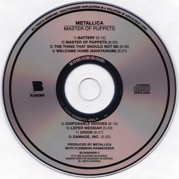 Metallica - Master Of Puppets | Blackened (BLCKND005R-2) - 4