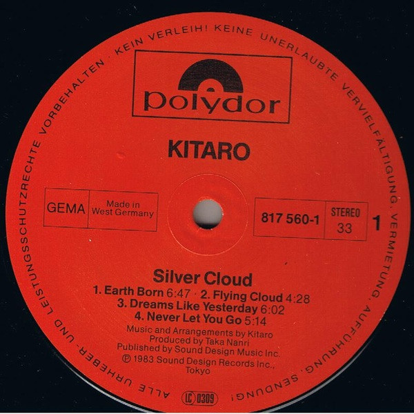 Kitaro - Silver Cloud | Polydor (817 560-1) - 3