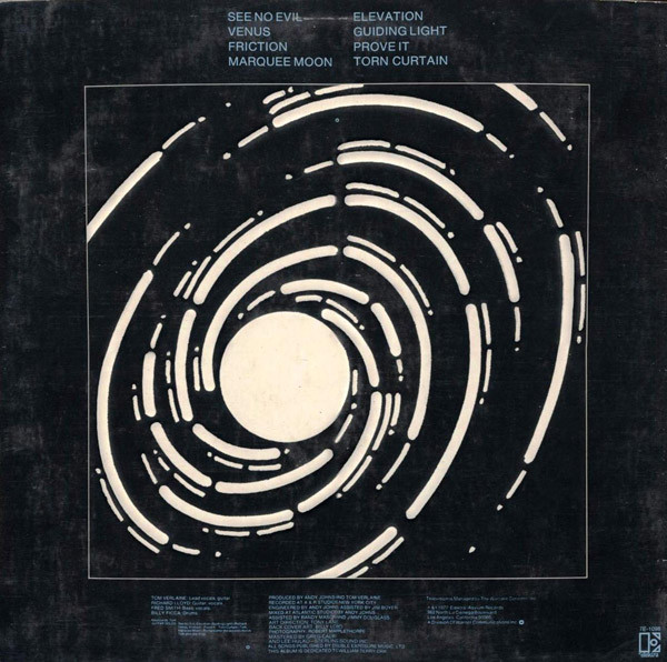 Television - Marquee Moon | Elektra (7E-1098) - 2