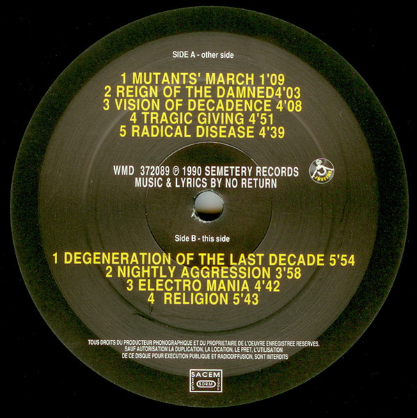 No Return - Psychological Torment | Semetery Records (WMD 372089) - 4