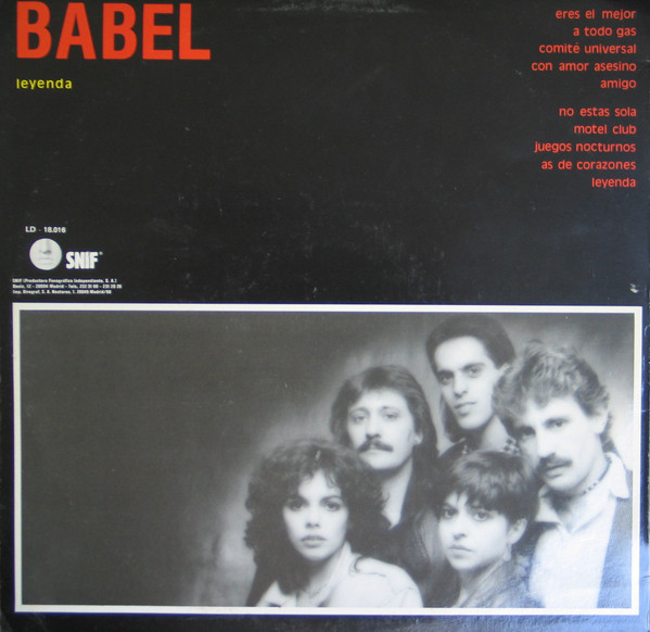 Babel - Leyenda | SNIF (LD - 18.016) - 2 Babel - Leyenda | SNIF (LD - 18.016) - 2