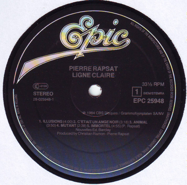 Pierre Rapsat - Ligne Claire | Epic (EPC 25948) - 3