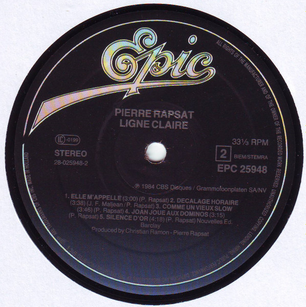Pierre Rapsat - Ligne Claire | Epic (EPC 25948) - 4