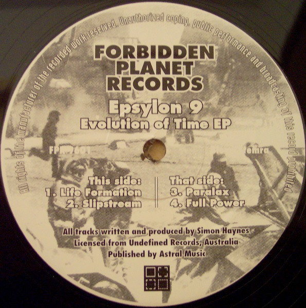 Epsylon 9 - Evolution Of Time EP | Forbidden Planet Records (FPR 9601) - 3