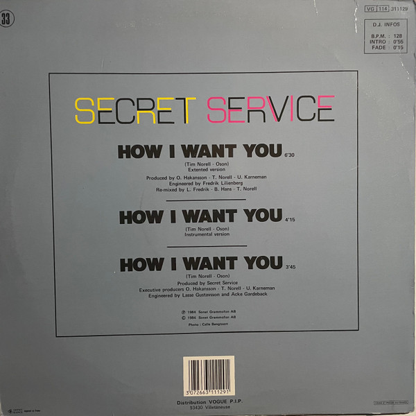 Secret Service - How I Want You | Sonet (311129) - 2