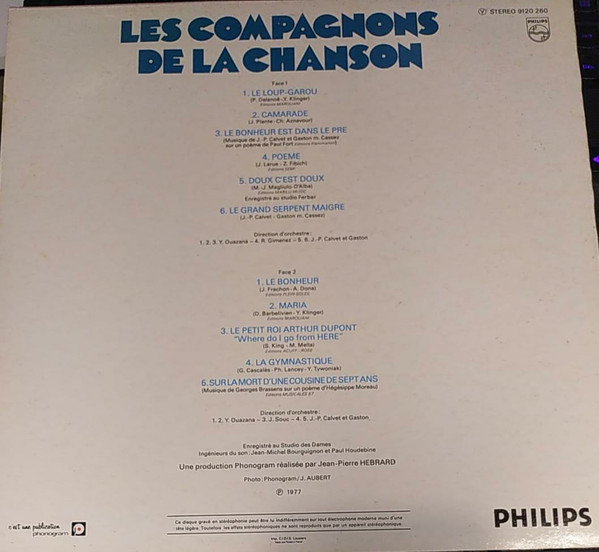 Les Compagnons De La Chanson - Le Bonheur | Philips (9120 260) - 2