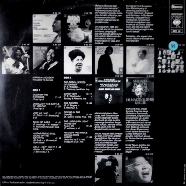 Mahalia Jackson - Welcome To Europe | CBS (SPR 32) - 2 Mahalia Jackson - Welcome To Europe | CBS (SPR 32) - 2