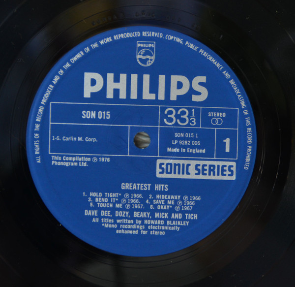 Dave Dee, Dozy, Beaky, Mick & Tich - Greatest Hits | Philips (SON 015) - 3 Dave Dee, Dozy, Beaky, Mick & Tich - Greatest Hits | Philips (SON 015) - 3