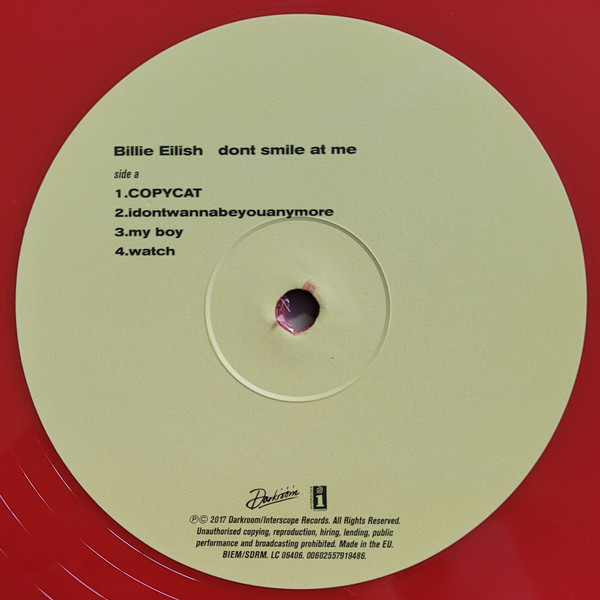 Billie Eilish - Dont Smile At Me | Darkroom (00602557919486) - 2 Billie Eilish - Dont Smile At Me | Darkroom (00602557919486) - 2