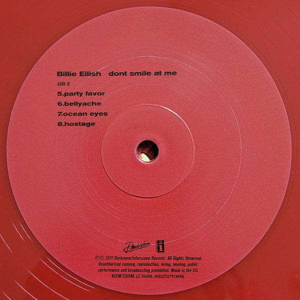 Billie Eilish - Dont Smile At Me | Darkroom (00602557919486) - 3 Billie Eilish - Dont Smile At Me | Darkroom (00602557919486) - 3