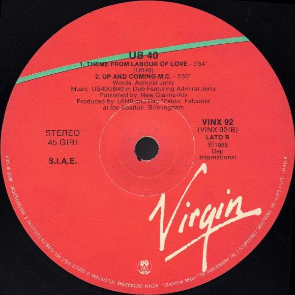 UB40 Guest Vocals By Chrissie Hynde - I Got You Babe | Virgin (VINX 92) - 3 UB40 Guest Vocals By Chrissie Hynde - I Got You Babe | Virgin (VINX 92) - 3