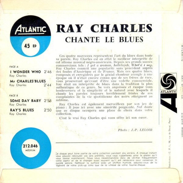 Ray Charles - Ray Charles Chante Le Blues | Atlantic (212046) - 2