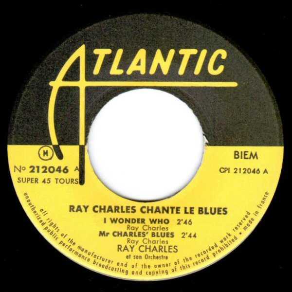 Ray Charles - Ray Charles Chante Le Blues | Atlantic (212046) - 3