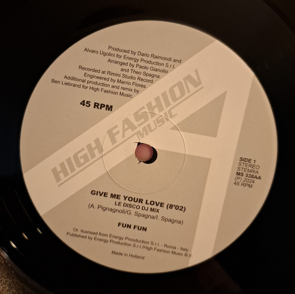 Fun Fun - Give Me Your Love (Ben Liebrand Le Disco Remix) | High Fashion Music (MS 538) - 3 Fun Fun - Give Me Your Love (Ben Liebrand Le Disco Remix) | High Fashion Music (MS 538) - 3