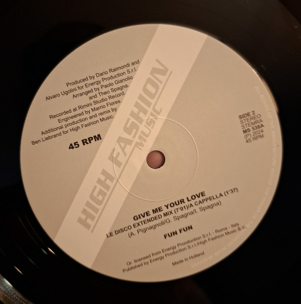 Fun Fun - Give Me Your Love (Ben Liebrand Le Disco Remix) | High Fashion Music (MS 538) - 4 Fun Fun - Give Me Your Love (Ben Liebrand Le Disco Remix) | High Fashion Music (MS 538) - 4