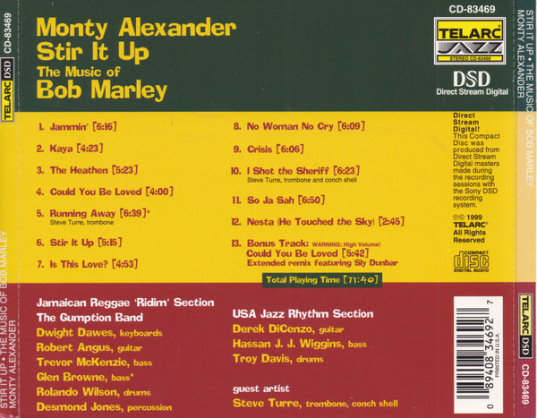 Monty Alexander - Stir It Up - The Music Of Bob Marley | Telarc (CD-83469) - 2 Monty Alexander - Stir It Up - The Music Of Bob Marley | Telarc (CD-83469) - 2