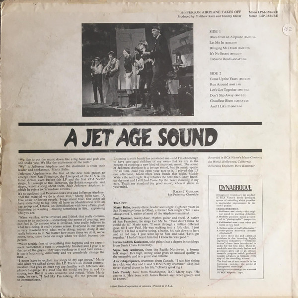 Jefferson Airplane - Jefferson Airplane Takes Off | RCA Victor (LSP-3584) - 2 Jefferson Airplane - Jefferson Airplane Takes Off | RCA Victor (LSP-3584) - 2