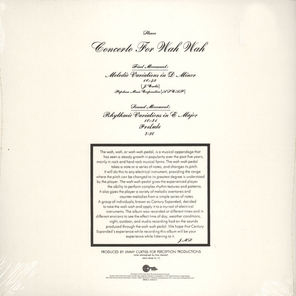 Century Expanded - Concerto For Wah Wah | Wah Wah Records (LPS124) - 2 Century Expanded - Concerto For Wah Wah | Wah Wah Records (LPS124) - 2