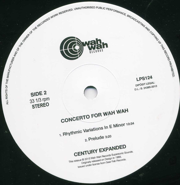 Century Expanded - Concerto For Wah Wah | Wah Wah Records (LPS124) - 4 Century Expanded - Concerto For Wah Wah | Wah Wah Records (LPS124) - 4