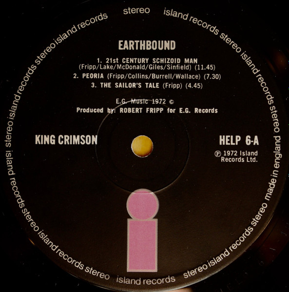 King Crimson - Earthbound | Island Records (HELP 6) - 3 King Crimson - Earthbound | Island Records (HELP 6) - 3