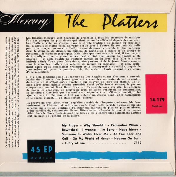 The Platters - The Great Pretender / Only You (And You Alone) | Mercury (14.179) - 2