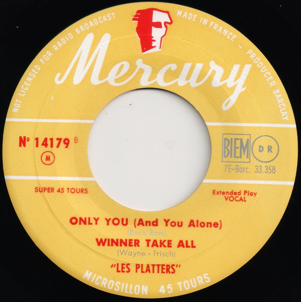 The Platters - The Great Pretender / Only You (And You Alone) | Mercury (14.179) - 4