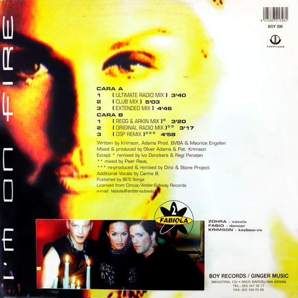 2 Fabiola - I'm On Fire | Boy Records (BOY - 396) - 2 2 Fabiola - I'm On Fire | Boy Records (BOY - 396) - 2
