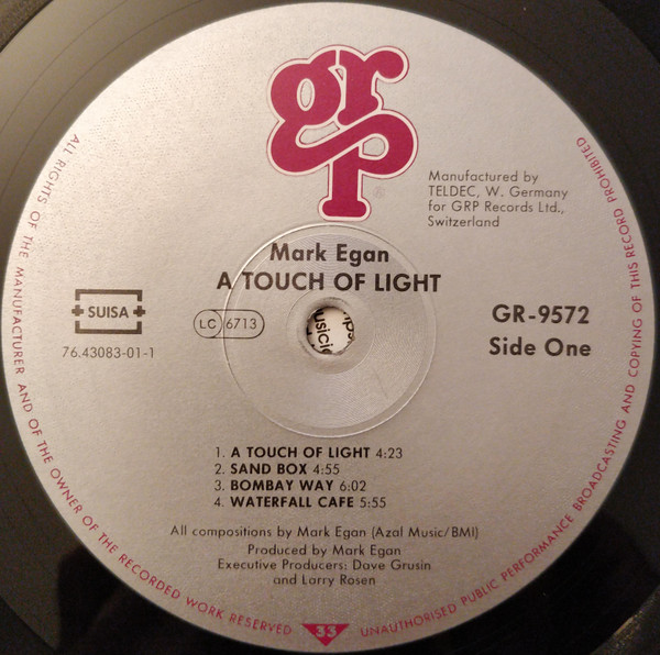 Mark Egan - A Touch Of Light | GRP (GRP-A-9572) - 3 Mark Egan - A Touch Of Light | GRP (GRP-A-9572) - 3