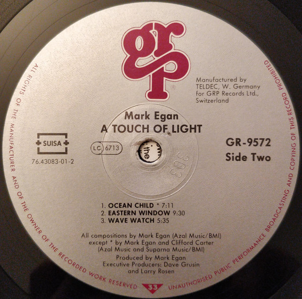 Mark Egan - A Touch Of Light | GRP (GRP-A-9572) - 4 Mark Egan - A Touch Of Light | GRP (GRP-A-9572) - 4