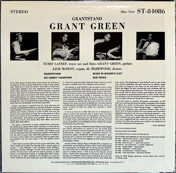 Grant Green - Grantstand | Blue Note (BST 84086) - 3