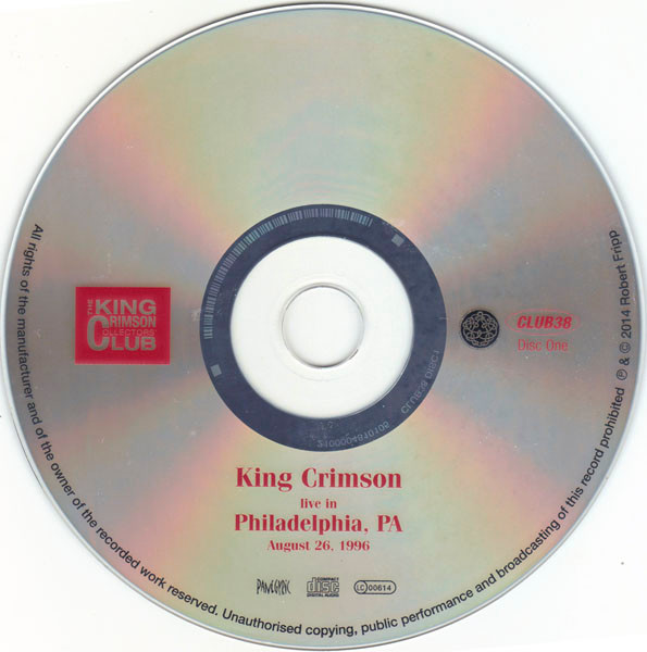 King Crimson - Live In Philadelphia, PA (August 26, 1996) | Discipline Global Mobile (CLUB38) - 3
